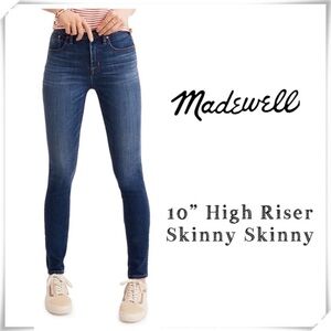 Madewell 10” High Riser Skinny Skinny Jeans Style F4684 Medium Washed